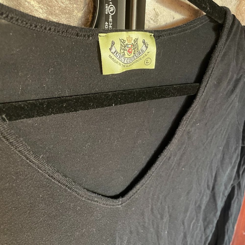 Juicy Couture - Black Long Sleeve Shirt - Double Layered - Size L